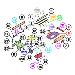 BOSS TGS800 Lower Hopper Assembly Diagram