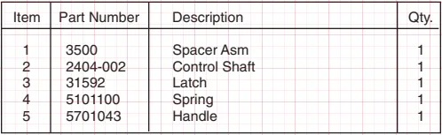 M/MLB16|20|25|30 Spacer Assembly Parts Diagram - Image 2