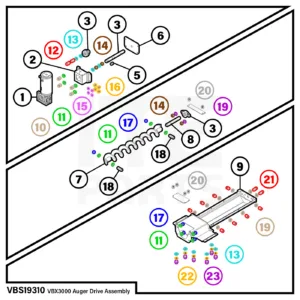 Boss Vbx3000 Auger Trough Assembly Diagram