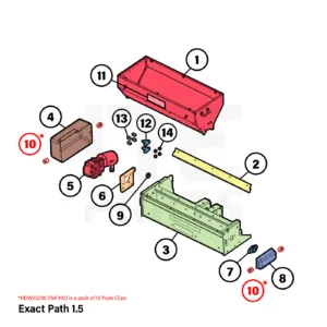 BOSS EXACT PATH 1.5 Drop Spreader Hopper Assembly Diagram